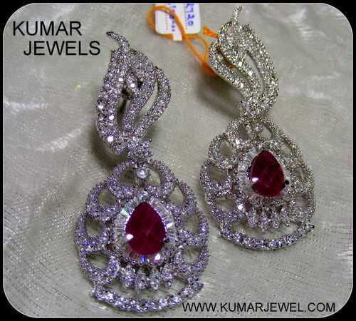 american diamond earrings.