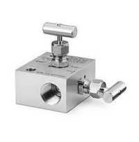 2 Way Manifold Valve - Silver Finish | Industrial Use, Enhanced Durability, Precision Functionality