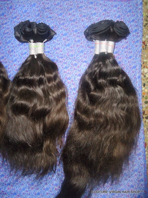 silky straight wavy machine weft