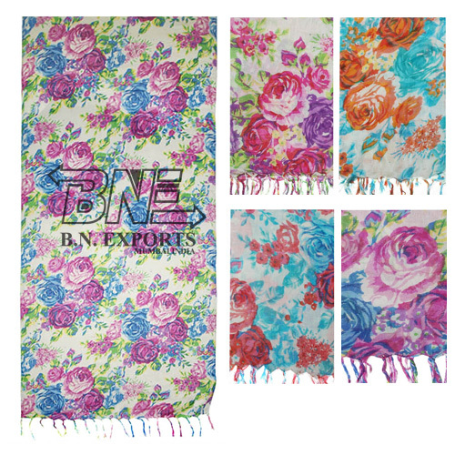 Flower Printed Stole
