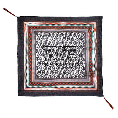 Printed Scarf With Tassle