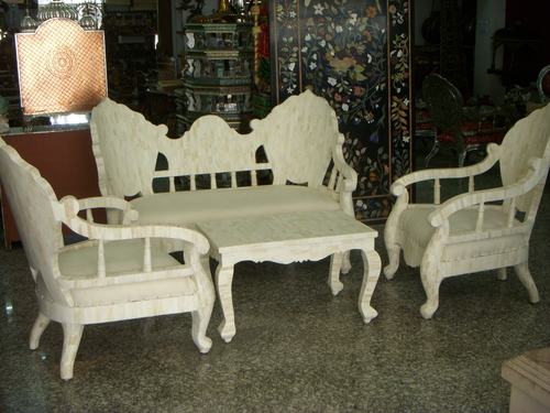 Bone Sofa Set and Table