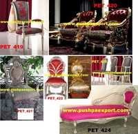 Pushpa Exports Wooden Carved Chairs