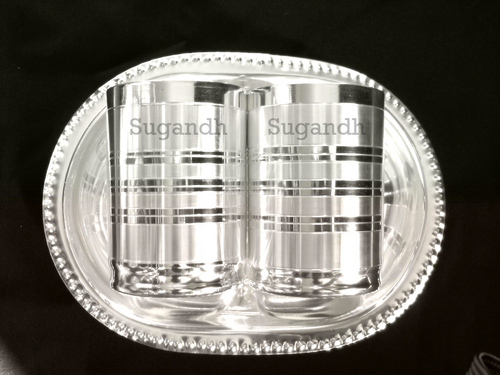 Silver Plated Stainless Steel Glass Silver Plated Stainless Steel Glass