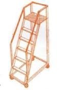 Aluminum Trolley Step Ladder