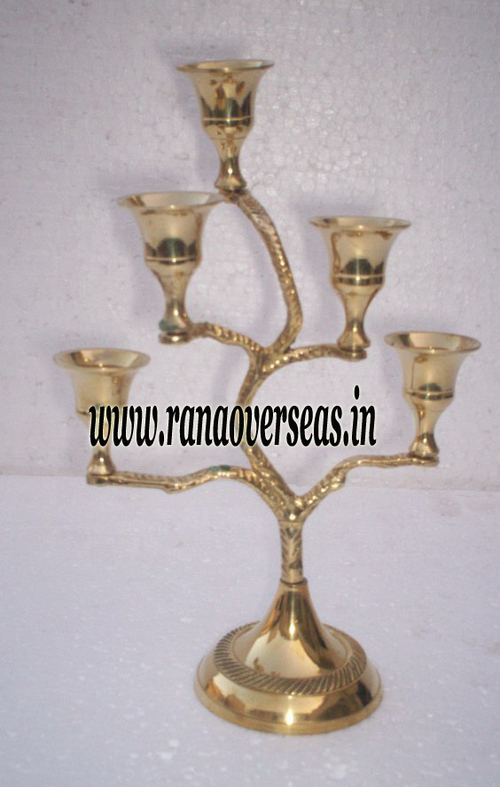 Golden Brass Candle Holders.