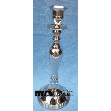 Brass Candle Stand in Nickle Plated