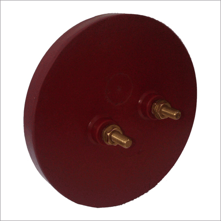 3.3Kv Epoxy Terminal Bushing 5 (2Pin) - Epoxy, 75-100mm Diameter, Red | High Voltage, Reliable Insulation, Flange Mount, 2 Pin Connector