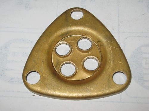 Cup Brass Triangular 4 Hole