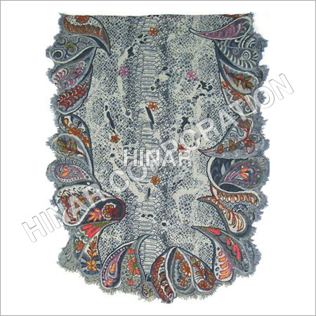 Designer Wool Embroidery Shawls