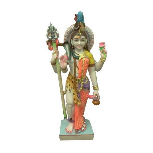 Lord Ardhanarishvara Marble Statue