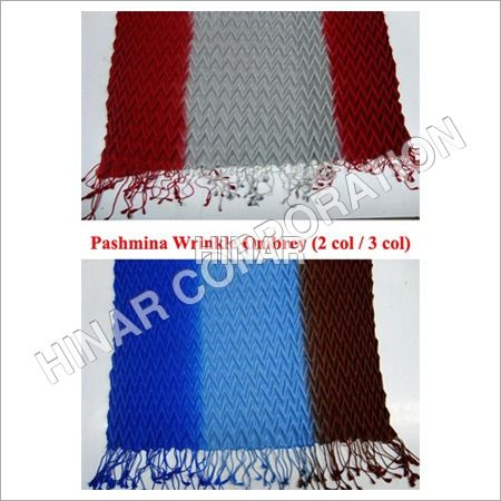 Machine Made Wrinkle Ombrey Pashmina