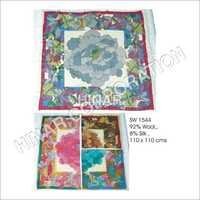 Wool Square Shawls - 40" X 40" Silk Blend Digital Print | Premium Quality, Computer Designed Patterns, Lightweight 80-100 Grams