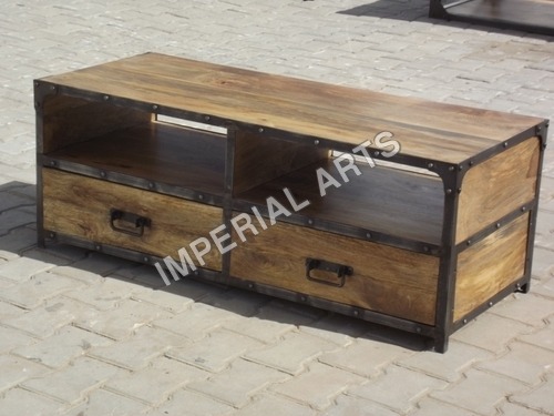 Industrial Furniture-Industrial wooden tea table