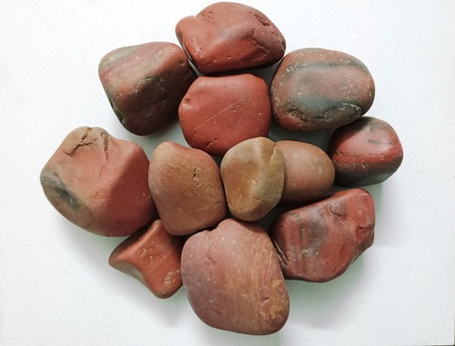 Natural Red Jasper Rock Round Pebble And Cobbles Stone For Garden Decor