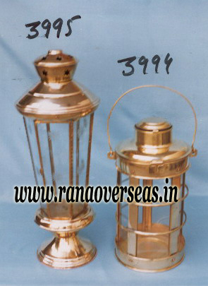 Brass Metal Lantern in Polished