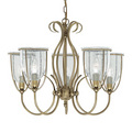 Searchlight 6355-5AB Silhouette Antique Brass Ceiling Light                      