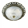 Antique Brass Flush Ceiling Light