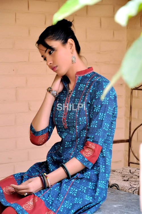 Printed Cotton Kurta - 100% Pure Cotton, Standard Size, Blue Color | Light in Weight, Highly Comfortable, Sweat Absorbent