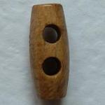 Burnt Wood Effect Toggle 2 Hole Button