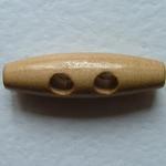 light wood toggle with 2 holes