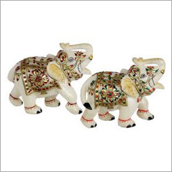 Marble Elephant Statue