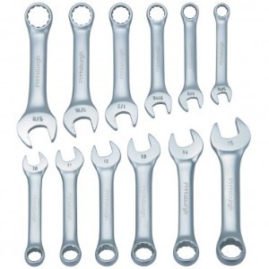 Stubby combination wrench