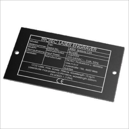 Type Plate, Engraved with A Trotec Laser