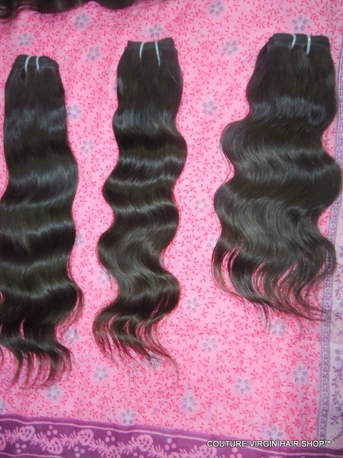 Virgin Indian Hair - Wavy Human Hair, Dark Brown, Variable Length | Long Lasting, Smooth Texture, Natural Shine, Tangle Free, Skin Friendly