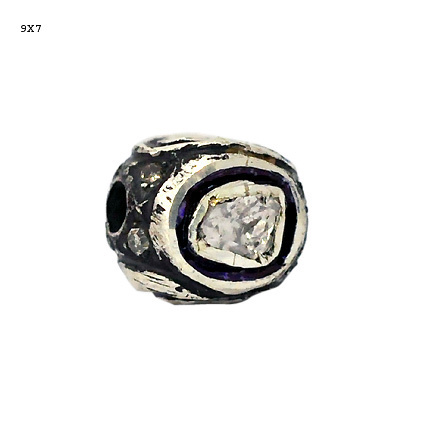 9*7mm Rose Cut Diamond Findings Jewelry