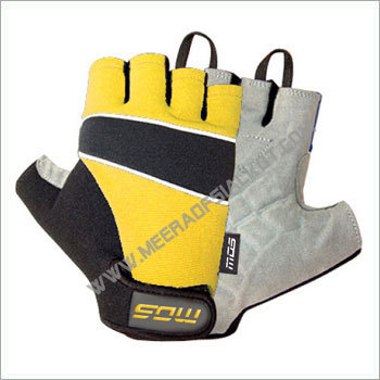 Summer Glove - Polyester Lycra, M/L, Yellow | Breathable Fabric, Hook and Loop Closure, Grip, Comfort