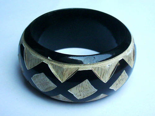 painted wooden bangle