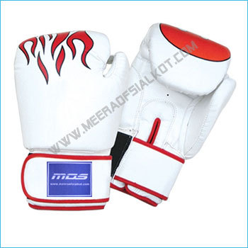 Pro Red Leather Boxing Gloves