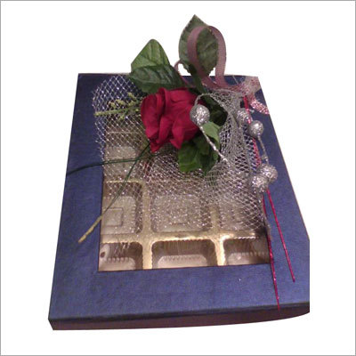 Handmade Chocolates Bouquets - Chocolate Cardboard Box 10x8x2 Inches | 12 Gourmet Milk & Dark Chocolates Elegant Packaging Customizable