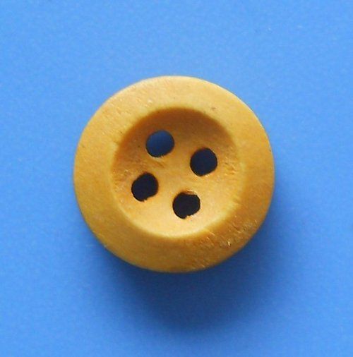 Yellow Wooden Buttons With 4 Hole