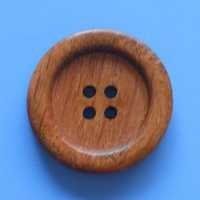 Wooden Brown Button 4 Hole