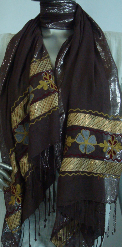 Rayon stole with embroidery work