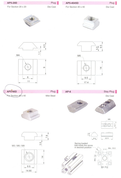 Aluminium Profile T Nut