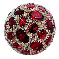 Rhodolite Gemstone Diamond Disco Ball Beads