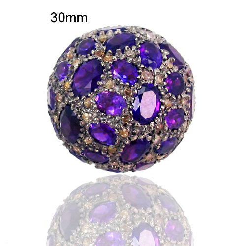 Amethyst Gemstone Pave Beads