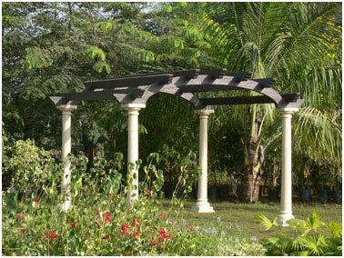 Sanoma Garden Furniture Supplier Gazebo Manufact - Fiberglass Composite, Variable Size, White | Weather Resistant, Easy Install, Elegant Design, Durable, UV Resistant