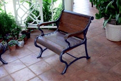 Garden Bench/Cast iron finish gadrn bench