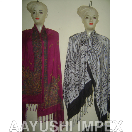 Silk Shawl - Pure Silk, 70x30 Inches, Purple | Soft Texture, Elegant Look, Hand-Finished, Durable Material