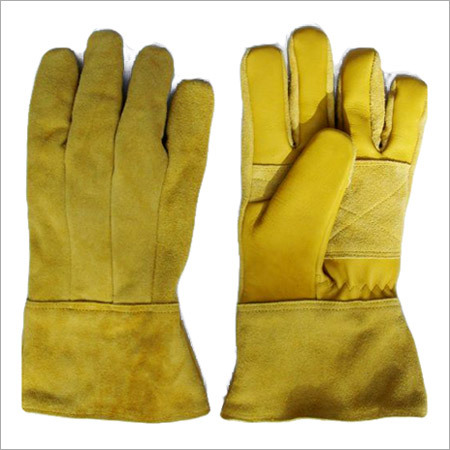 Yellow Leather Gloves