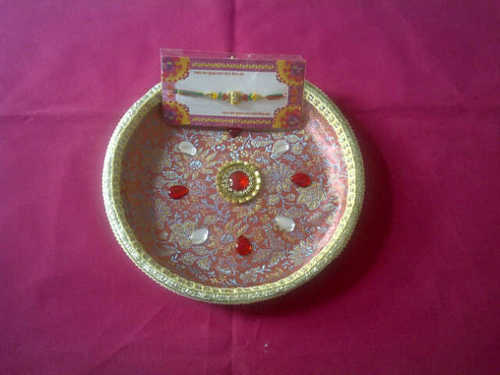 Designer Fancy Tray with Rakhi