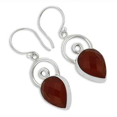 Red Onyx Earring Gemstone Jewellery