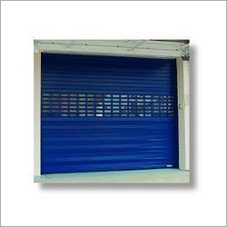 Motorized Rolling Shutter With Part Grill