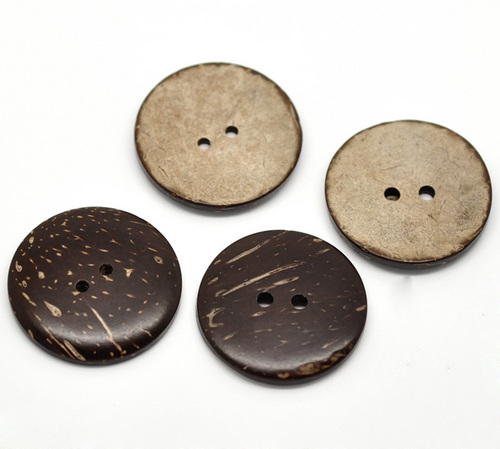Brown Coconut Shell 2 Holes Sewing Buttons 