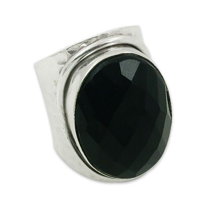 Black Onyx Gemstone Ring Jewellery