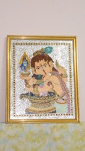  Lord ganesha glass painting